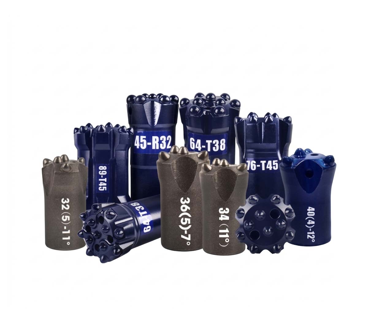 Top hammer thread button bits in R32 T38 T45 T51 thread types for bench drilling and tunneling.jpg
