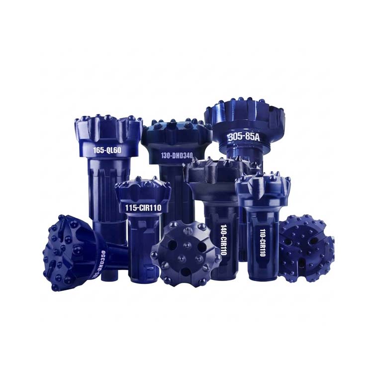 MSD DTH hammer bits with tungsten carbide buttons for hard rock drilling